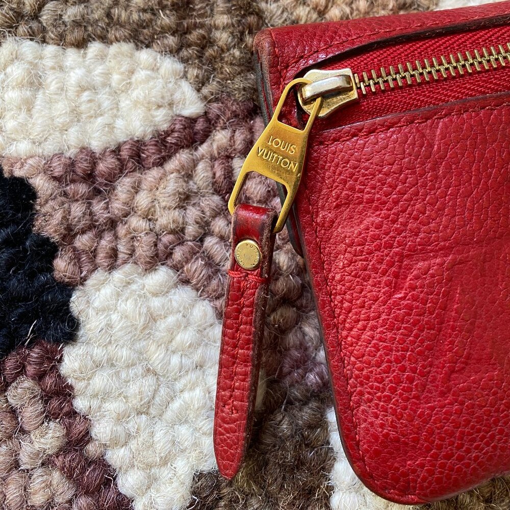 Louis Vuitton Monogram Empreinte Leather Key Pouch in Cherry - Picture 6 of 10